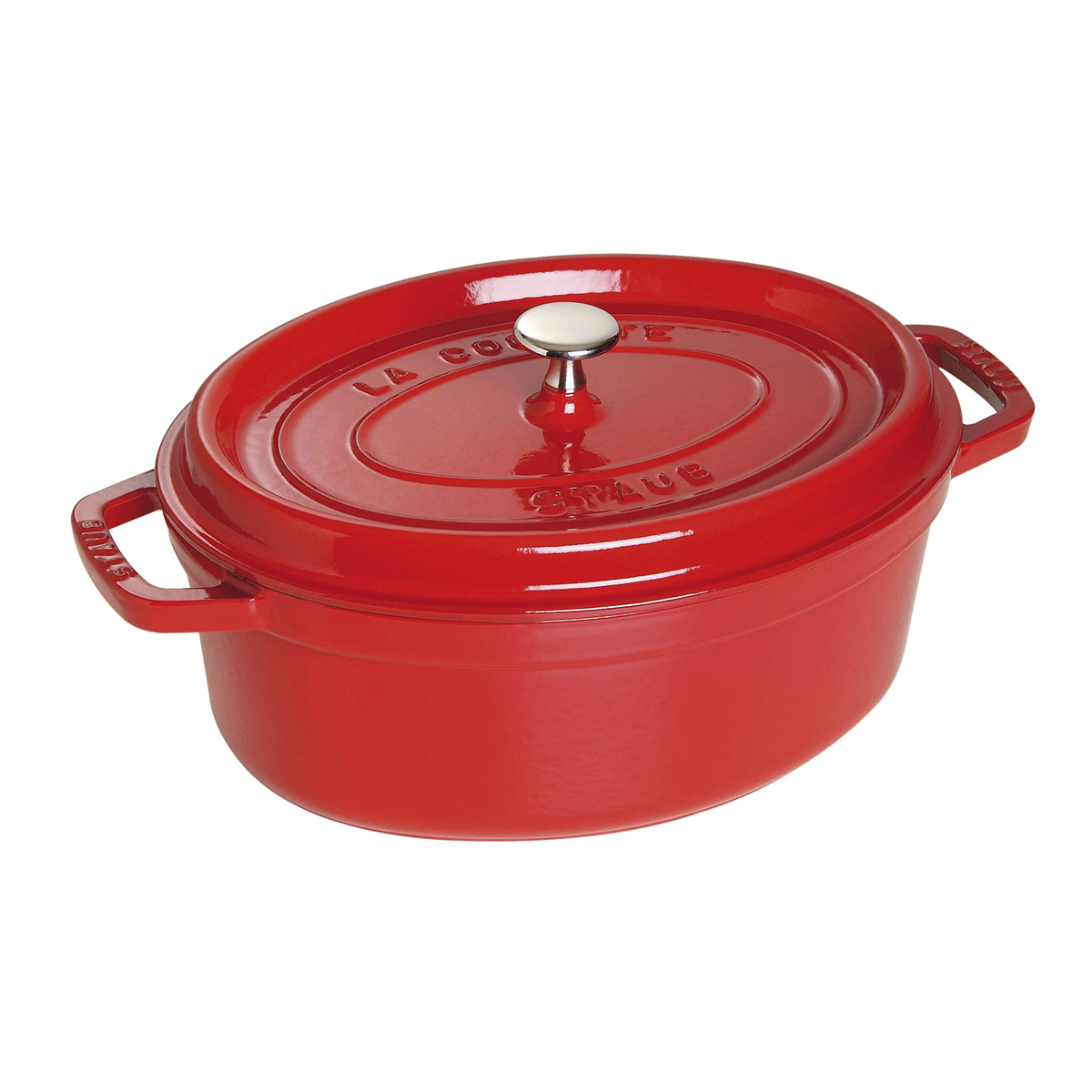 Oval cast iron casserole dish with lid - 2l